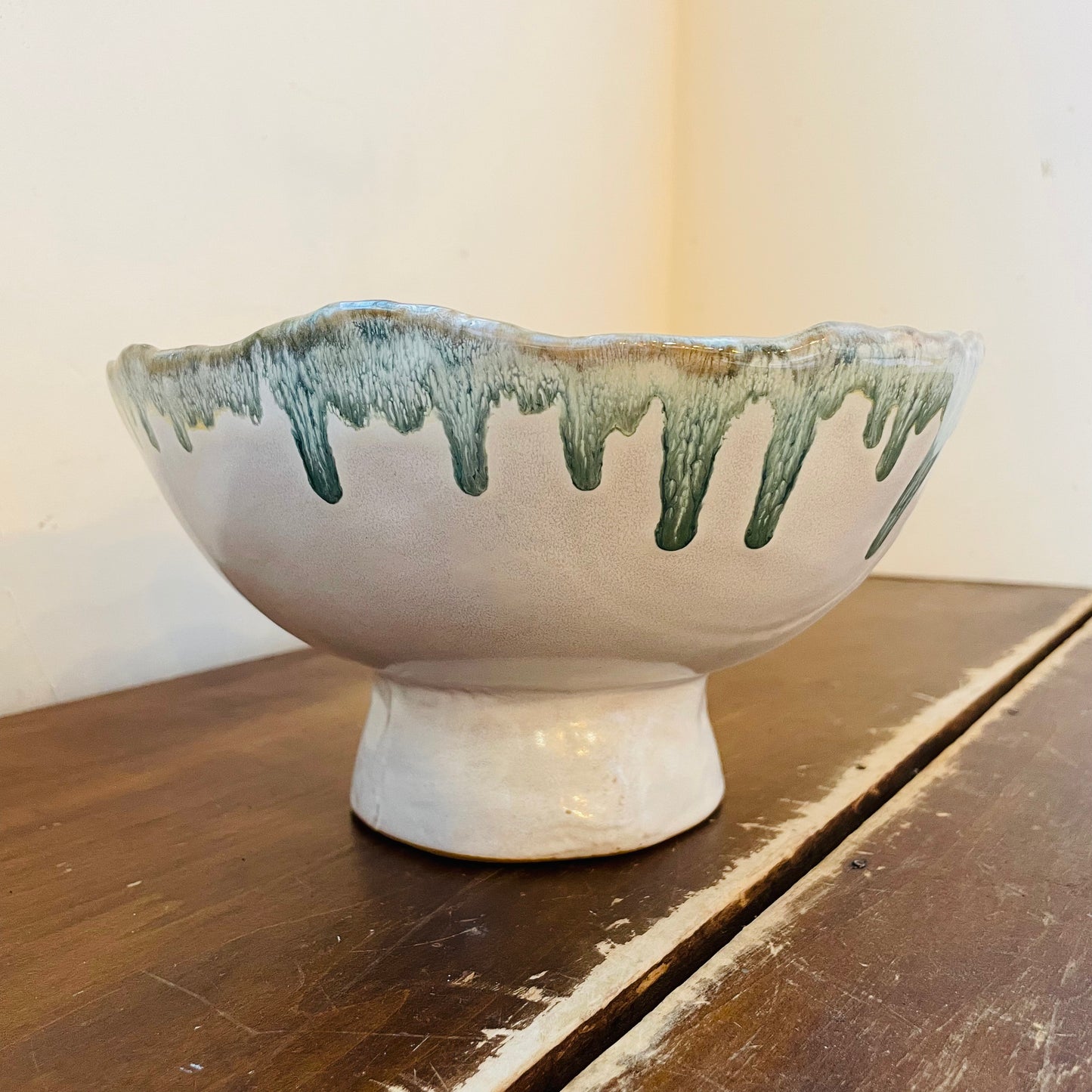 Secret Garden Stoneware Footed Bowl