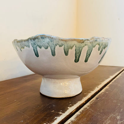 Secret Garden Stoneware Footed Bowl