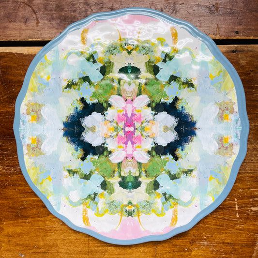 Nantucket Bloom Melamine Dinner Plate Set