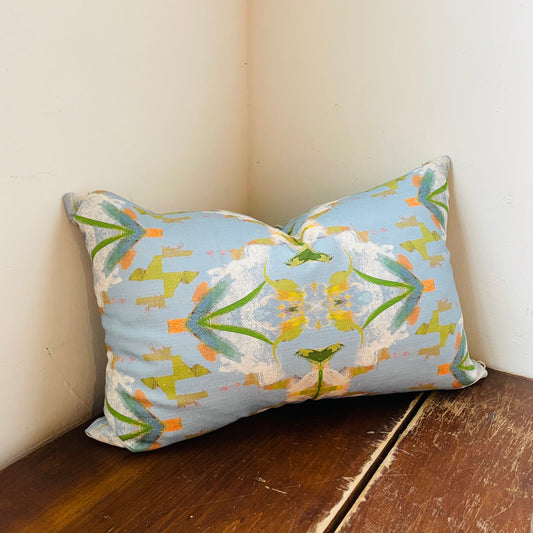 English Garden Blue 14x20 Lumbar Pillow