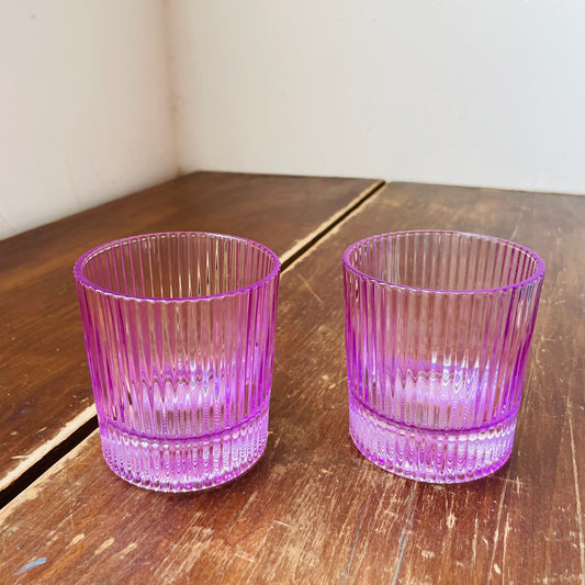 The Lilac Scout Lowball Glasses