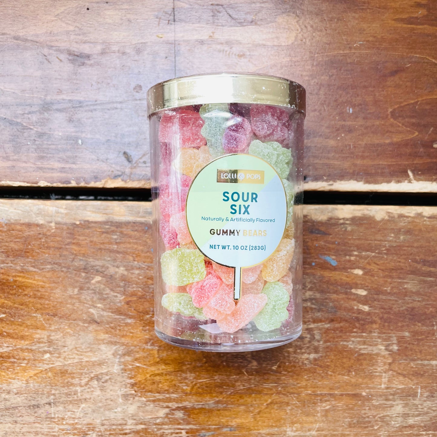 Sour Six Medium Gummy Bears Tube