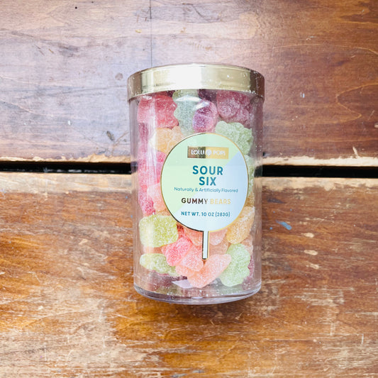 Sour Six Medium Gummy Bears Tube