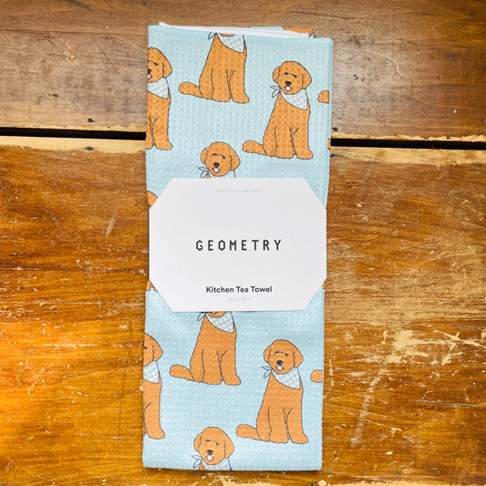 Doodle Days Tea Towel: Powder-blue