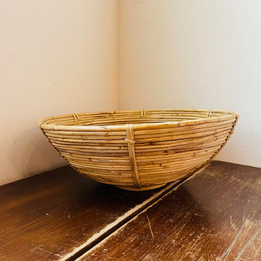 Decorative Bamboo Bowl- Vintage