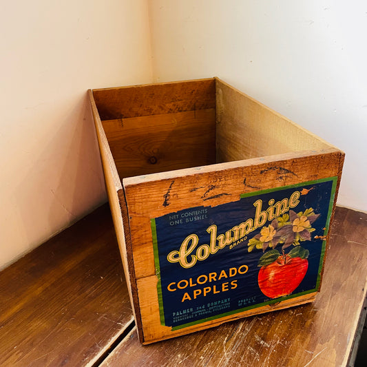Columbine Colorado Apples Produce Box- Vintage