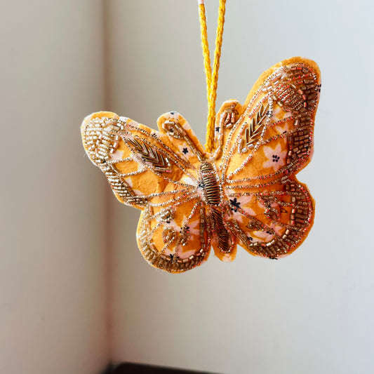 Tinsel Papillion Ornament