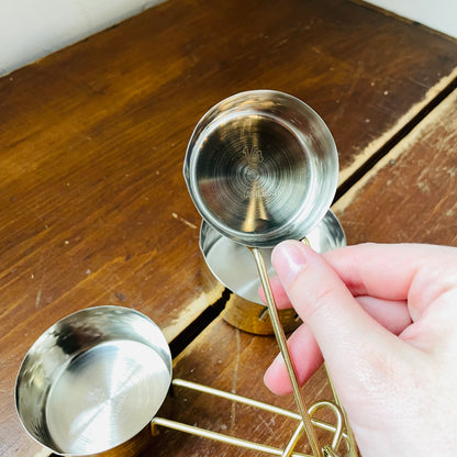 Gold Finish Stainless Steel Measuring Cups