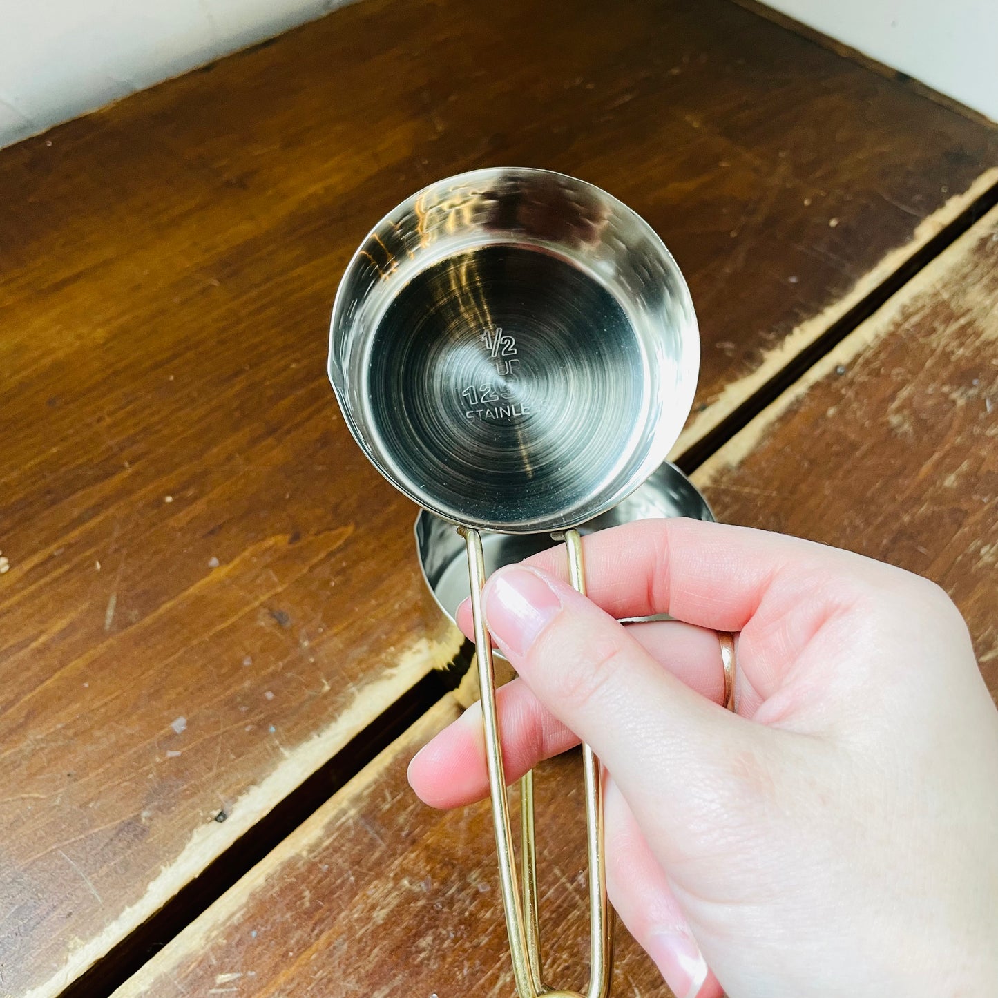 Gold Finish Stainless Steel Measuring Cups
