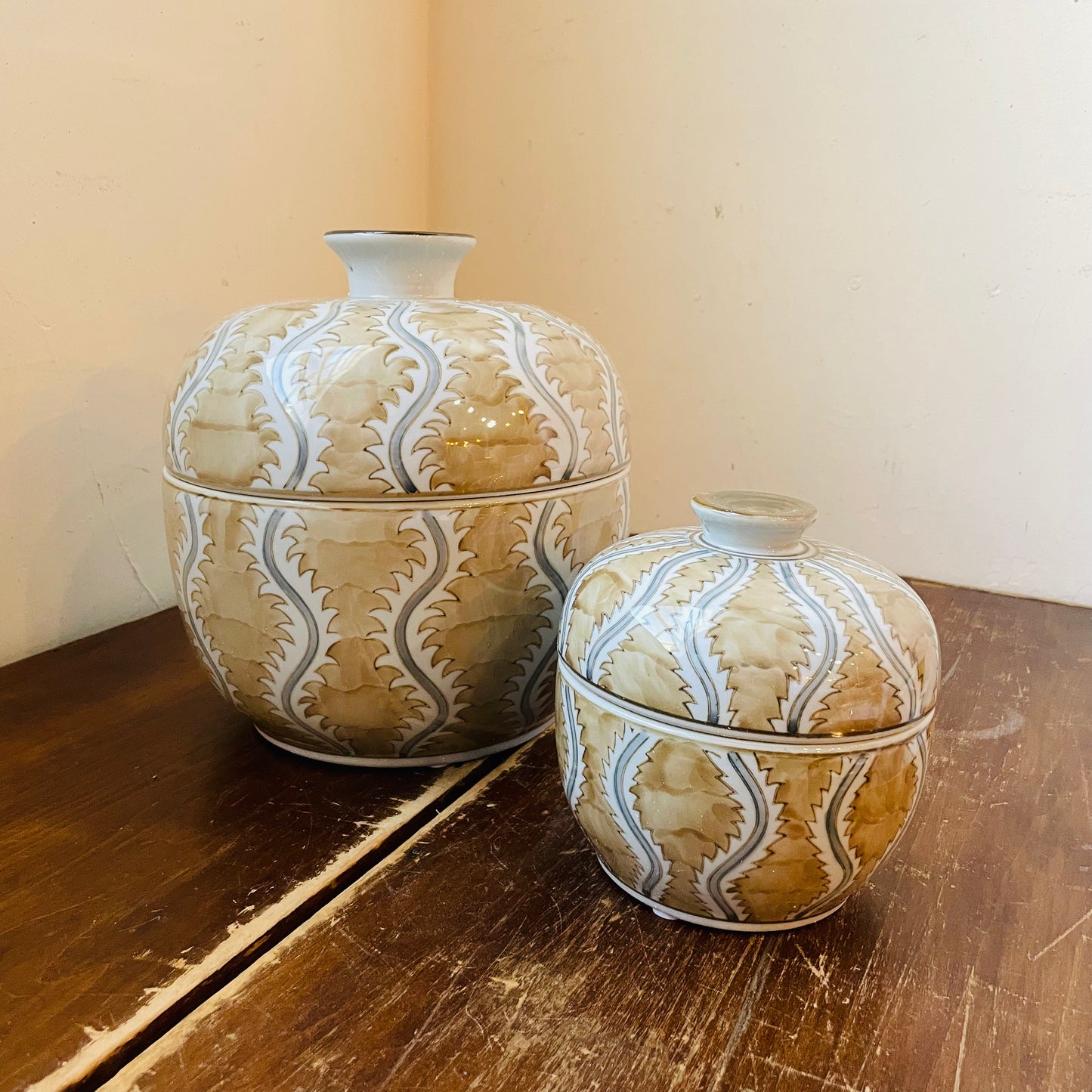 Collected Notions Brown & Cream Jar