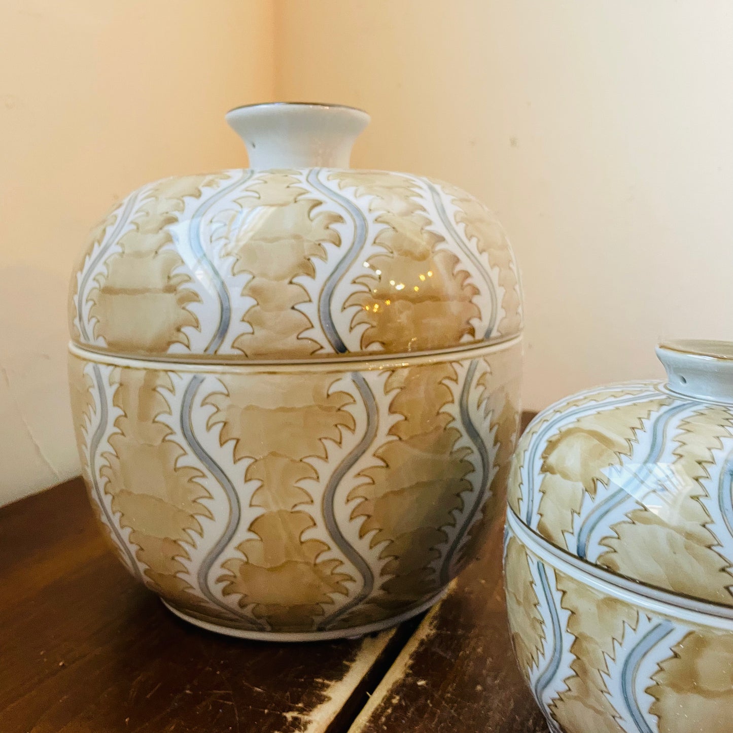 Collected Notions Brown & Cream Jar
