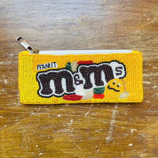 Peanut M&Ms Beaded Coin Purse