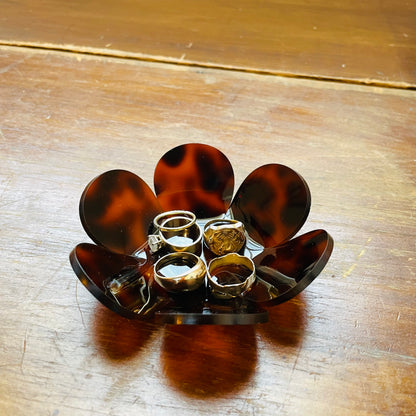 Tortoiseshell Acrylic Daisy Dish