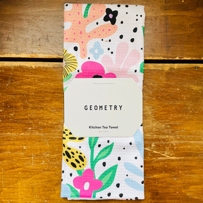 Abstract Botanicals Tea Towel