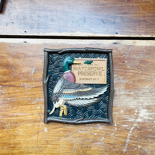 Wall Plaque, Waterfowl Preserve-Vintage