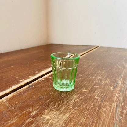 Vasoline Green, Anchor Hocking Shot Glass-Vintage