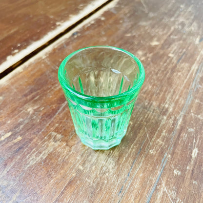 Vasoline Green, Anchor Hocking Shot Glass-Vintage