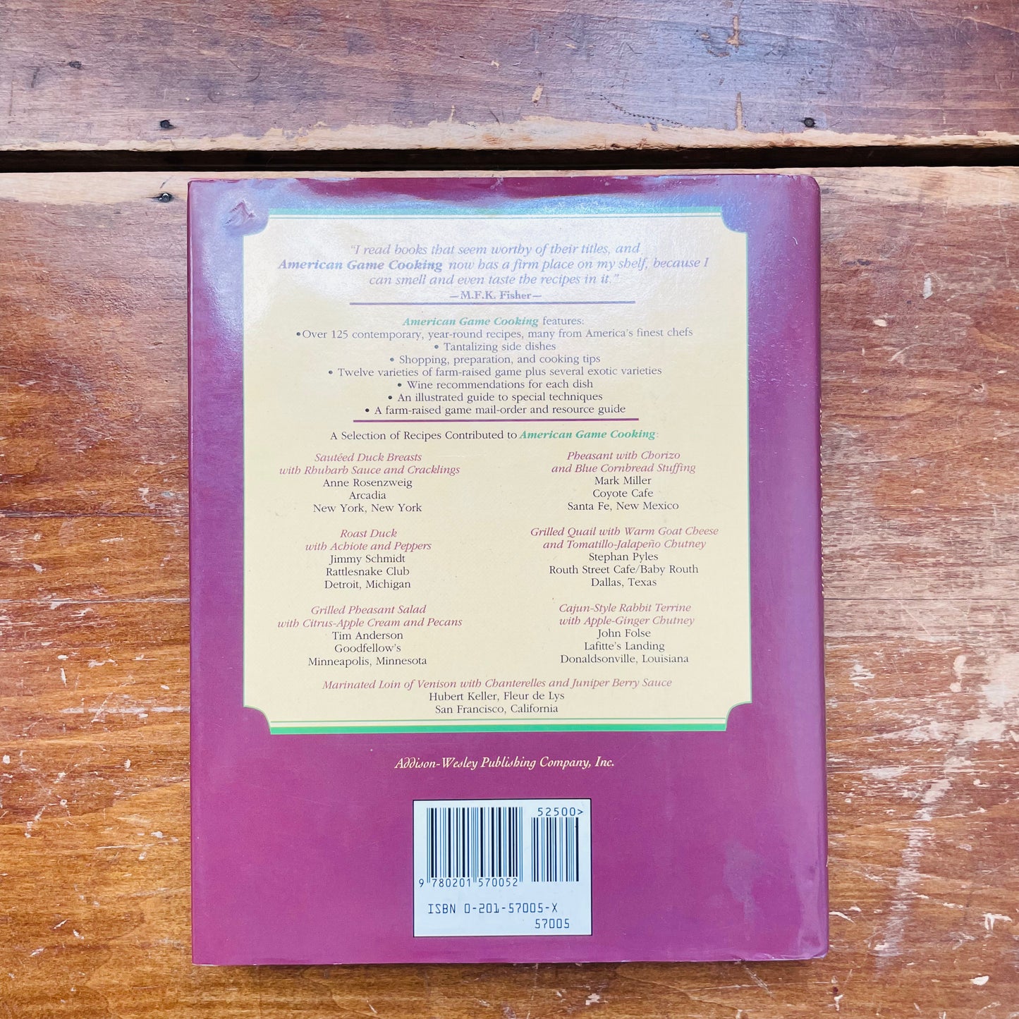 American Game Cooking Book-Vintage