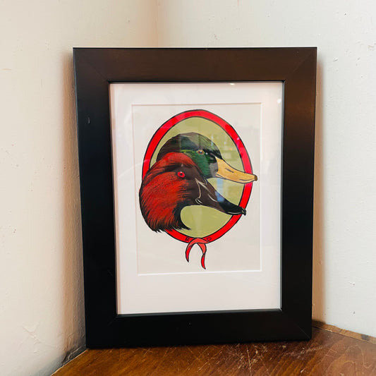 Mallard Drake and Canvasback Duck Painting-Vintage