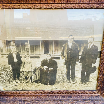Antique Family Portrait in Frame-Vintage
