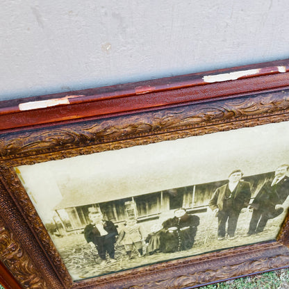 Antique Family Portrait in Frame-Vintage