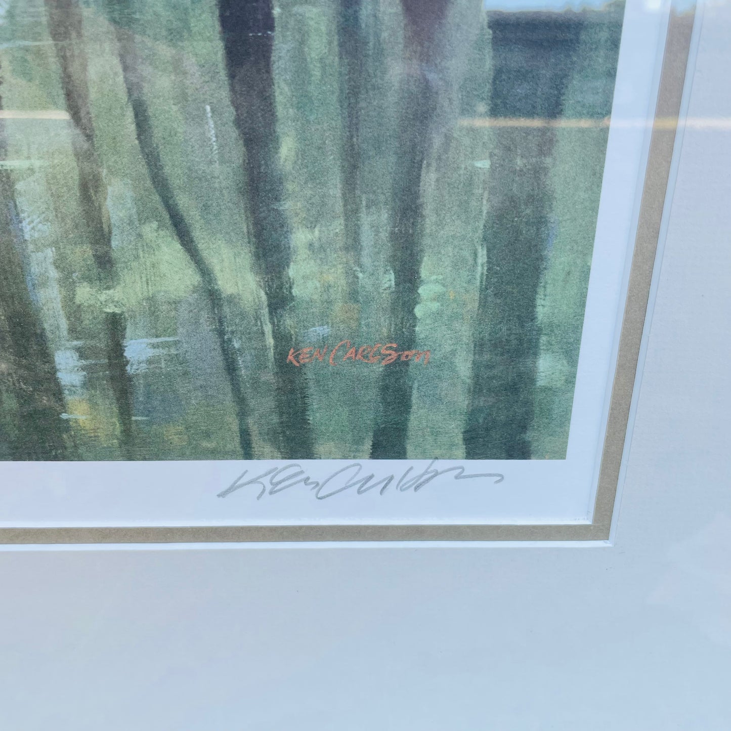 Mallards in Timber Print by Ken Carlson-Vintage