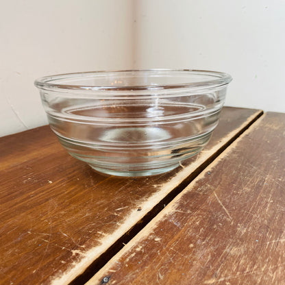 Clear Glass Mixing Bowls, Set of 3-Vintage