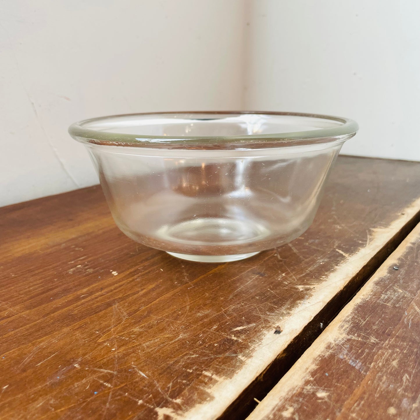 Clear Glass Mixing Bowls, Set of 3-Vintage