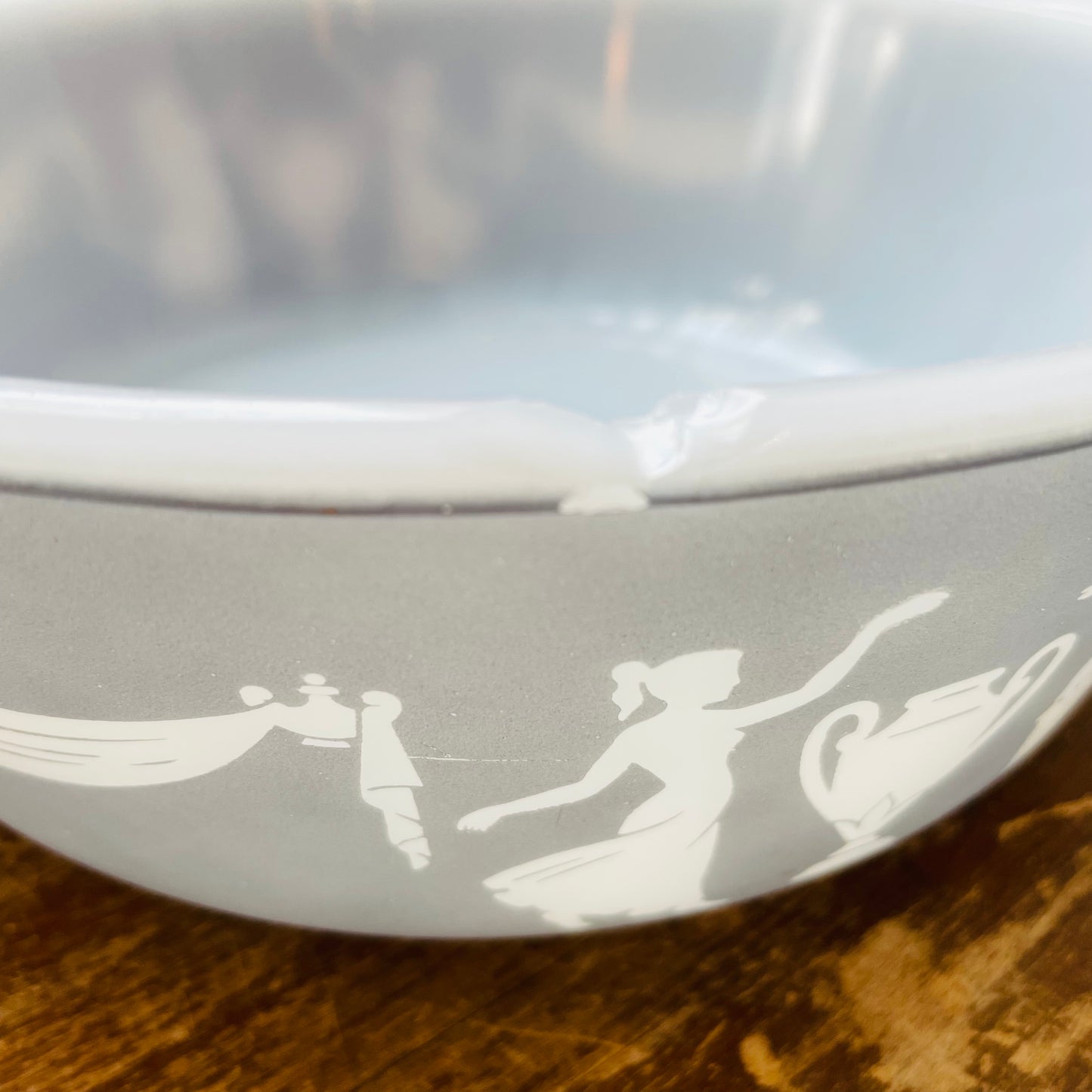 Glasbake Blue Cameo Casserole Dish-Vintage