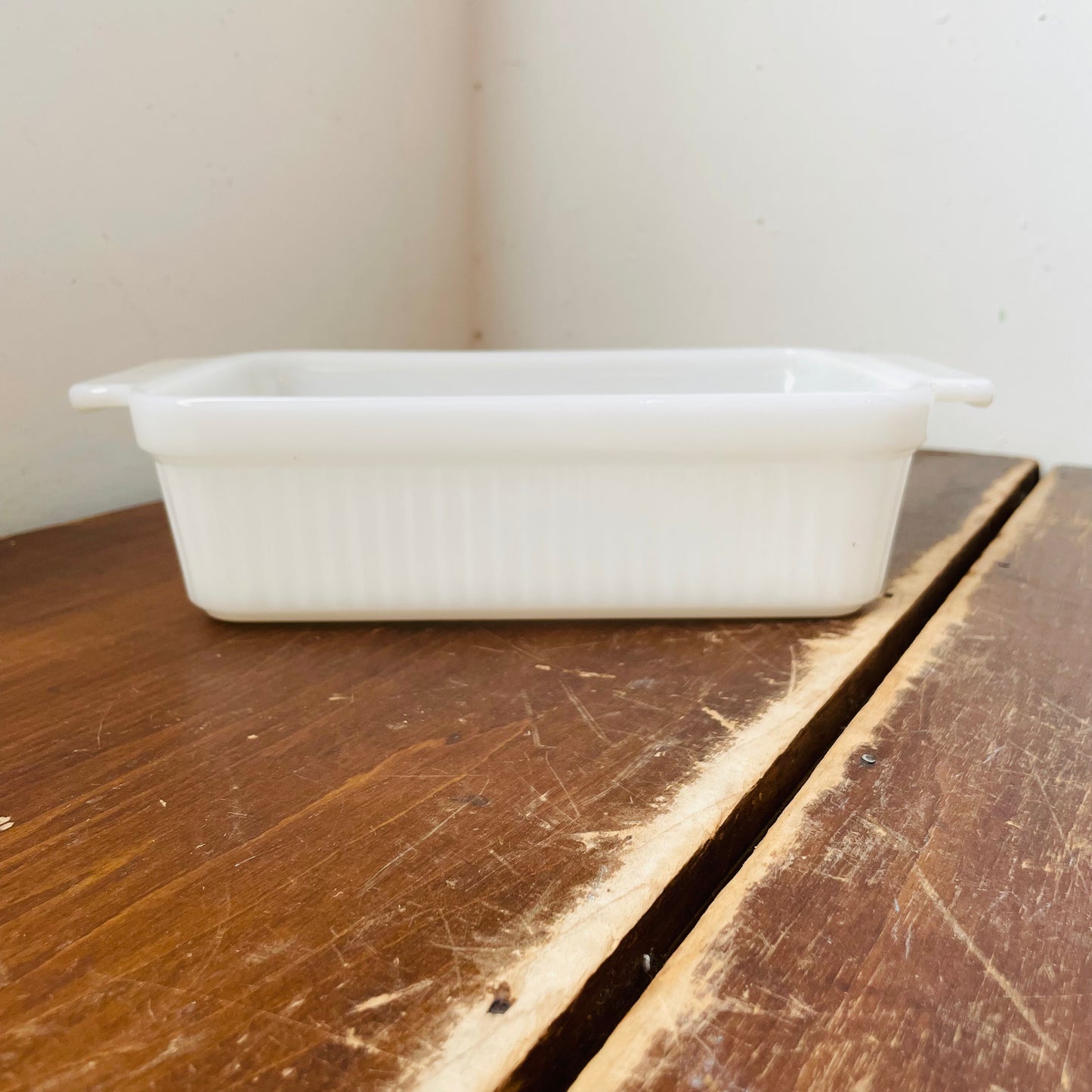 Fire King White Loaf Dish-Vintage
