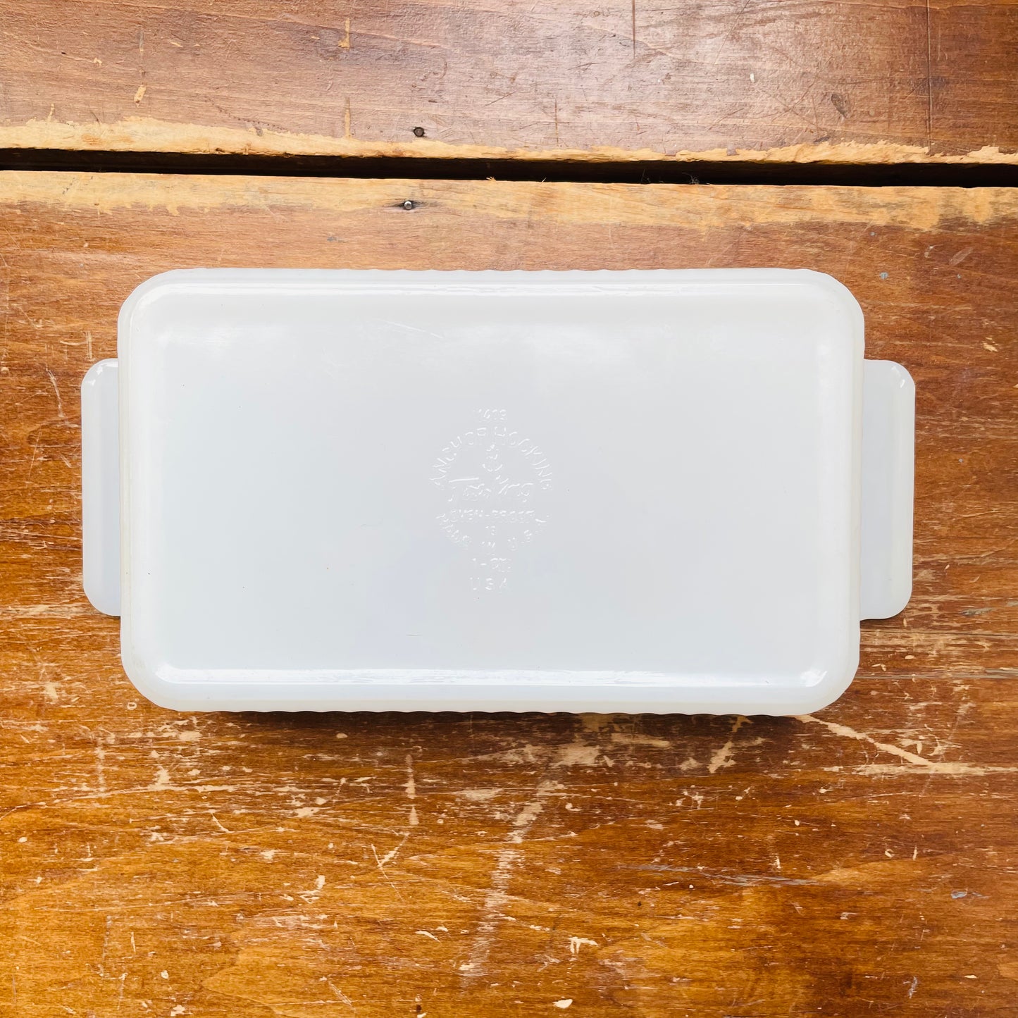 Fire King White Loaf Dish-Vintage