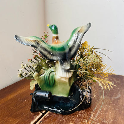 Ceramic Duck Planter Lamp-Vintage