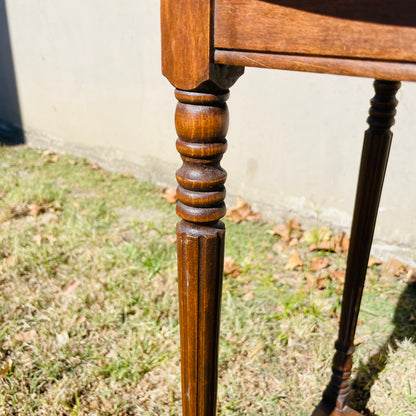 Two-Tiered Wooden Side Table-Vintage