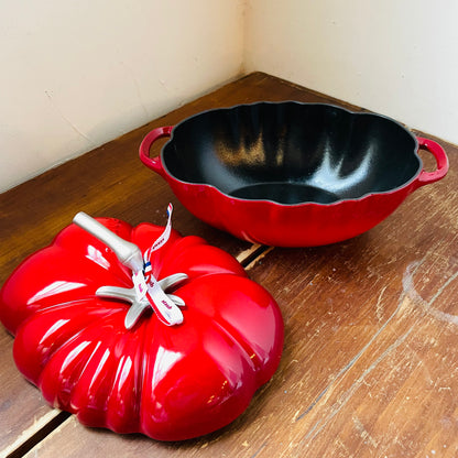 STAUB Cast Iron 3-qt Tomato Cocotte