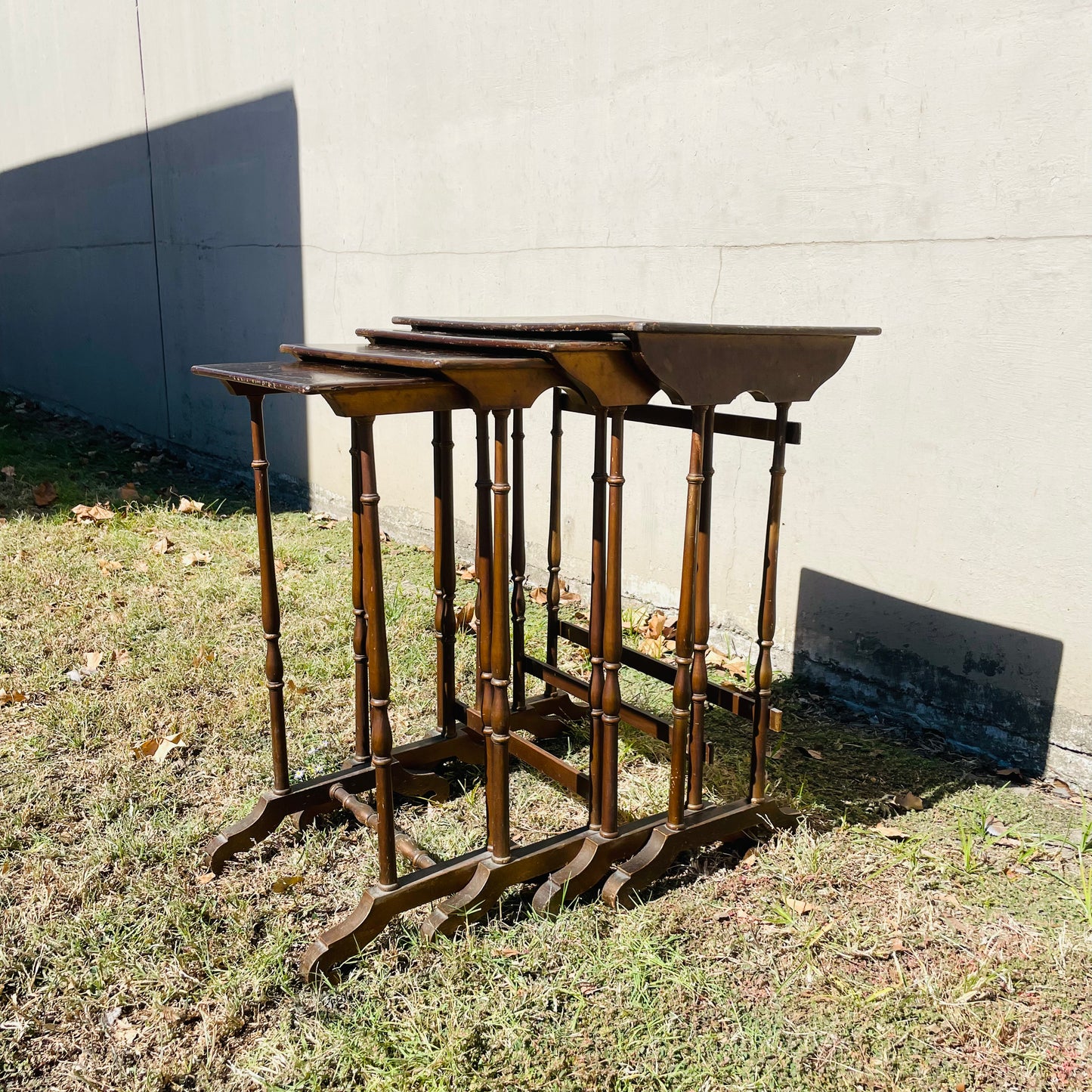 Nesting Tables, Edwardian Style, Set of 4-Vintage