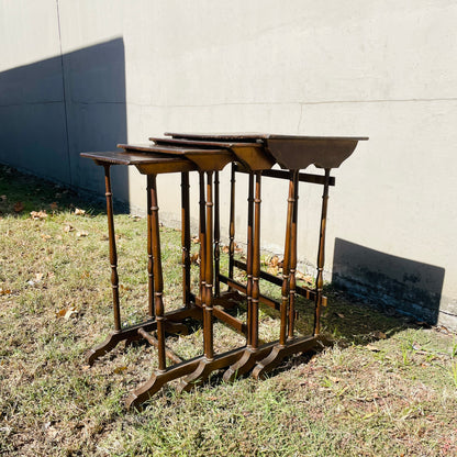 Nesting Tables, Edwardian Style, Set of 4-Vintage
