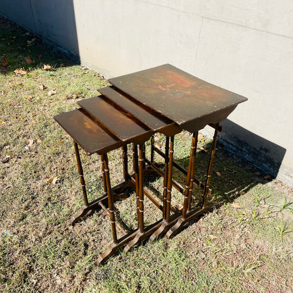 Nesting Tables, Edwardian Style, Set of 4-Vintage