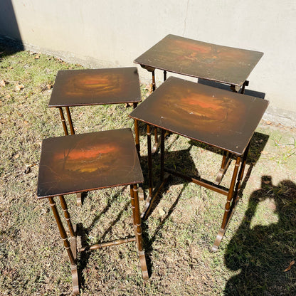 Nesting Tables, Edwardian Style, Set of 4-Vintage