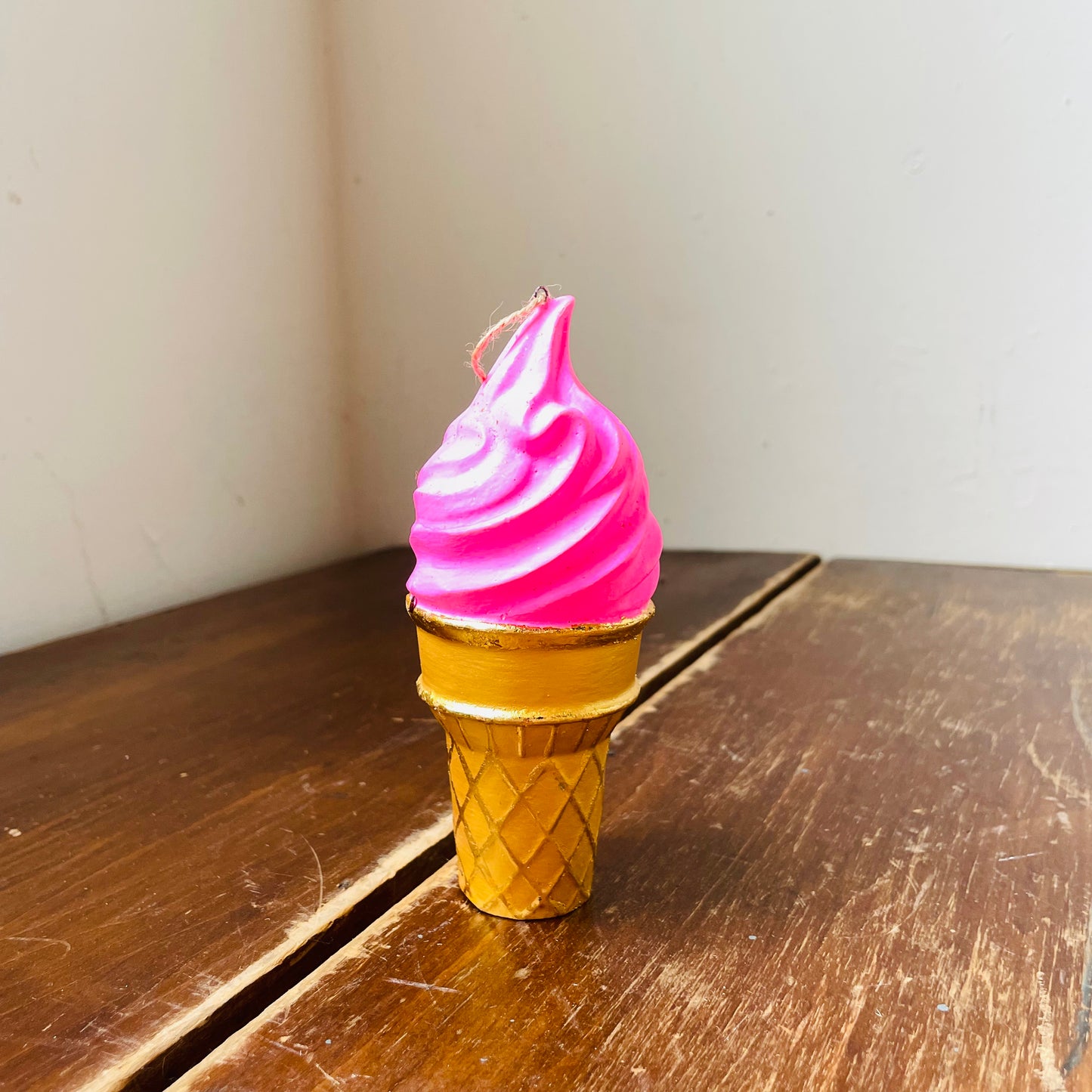 Colorful Soft Serve Ice Cream Cone Ornament