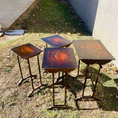 Nesting Tables, Edwardian Style, Set of 4-Vintage
