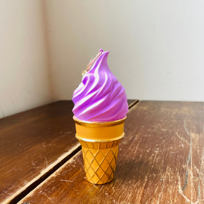 Colorful Soft Serve Ice Cream Cone Ornament