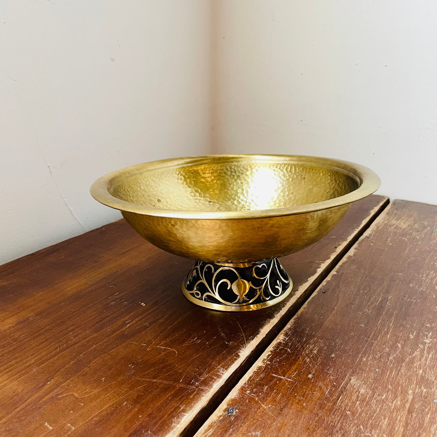 Israeli Brass Footed Bowl- Vintage