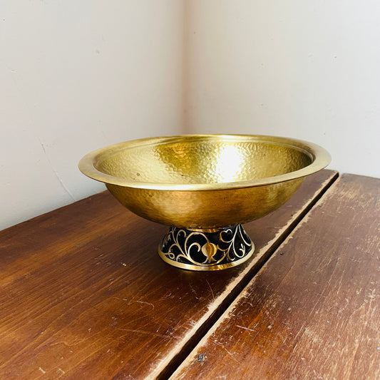 Israeli Brass Footed Bowl- Vintage