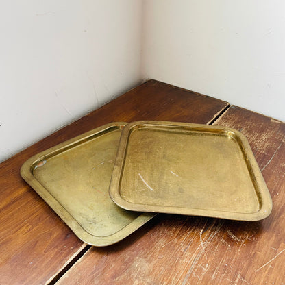 Brass Trays- Set of 2- Vintage