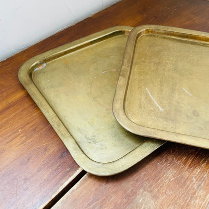 Brass Trays- Set of 2- Vintage