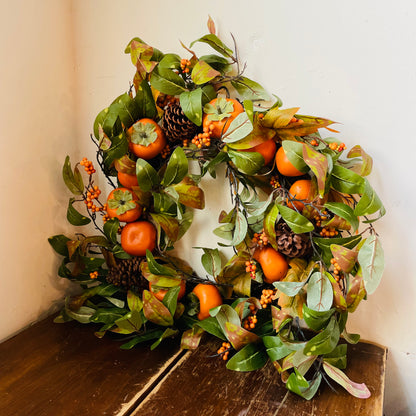 Autumn Persimmon Wreath