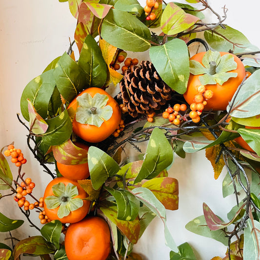 Autumn Persimmon Wreath