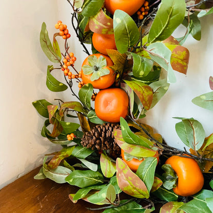 Autumn Persimmon Wreath