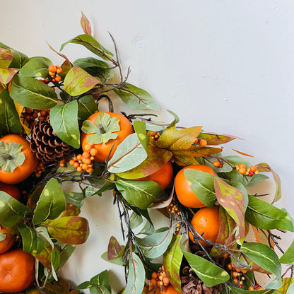Autumn Persimmon Wreath