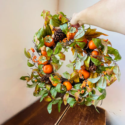 Autumn Persimmon Wreath